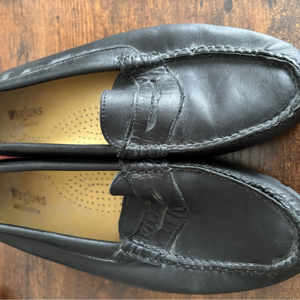 G.H. Bass & Co. Black Leather Penny Loafers
